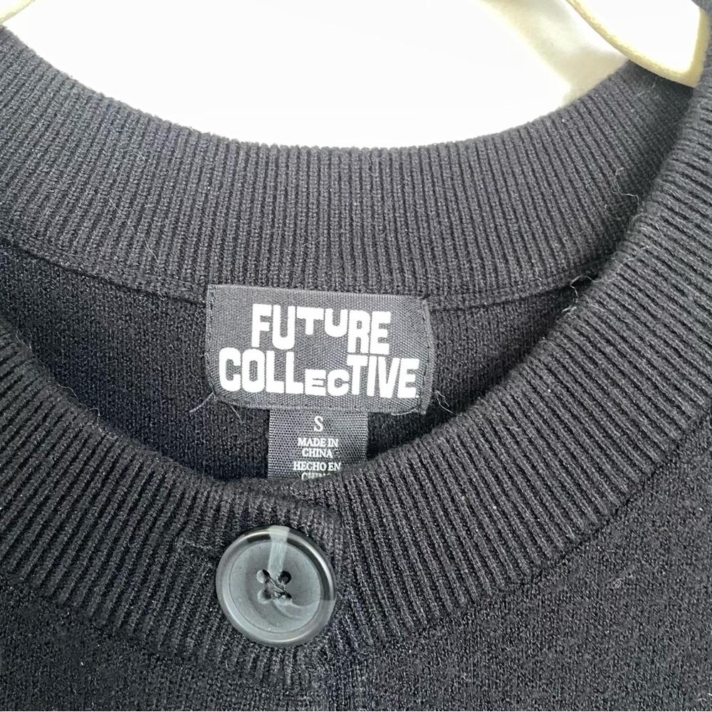 🌟FUTURE COLLECTIVE🌟Black Button-Up Cardigan, Small - Picture 2 of 4